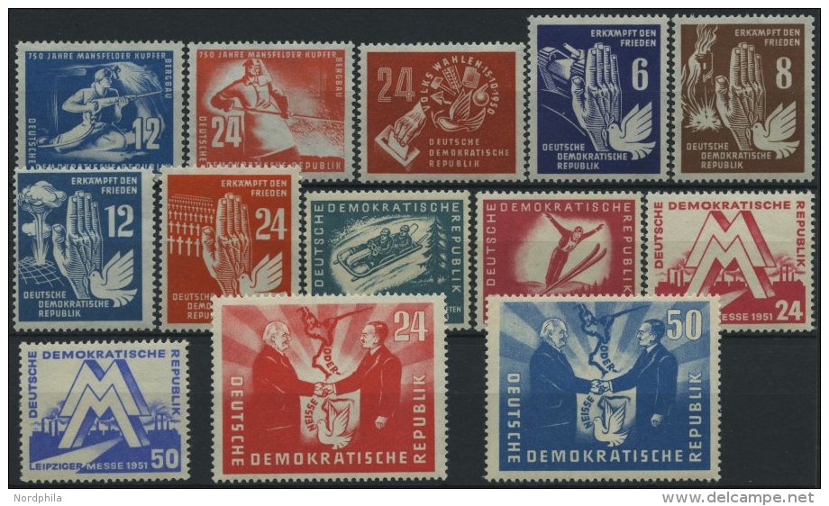 DDR 273-85 **, 1950/1, 13 Prachtwerte, Mi. 146.- - Oblitérés