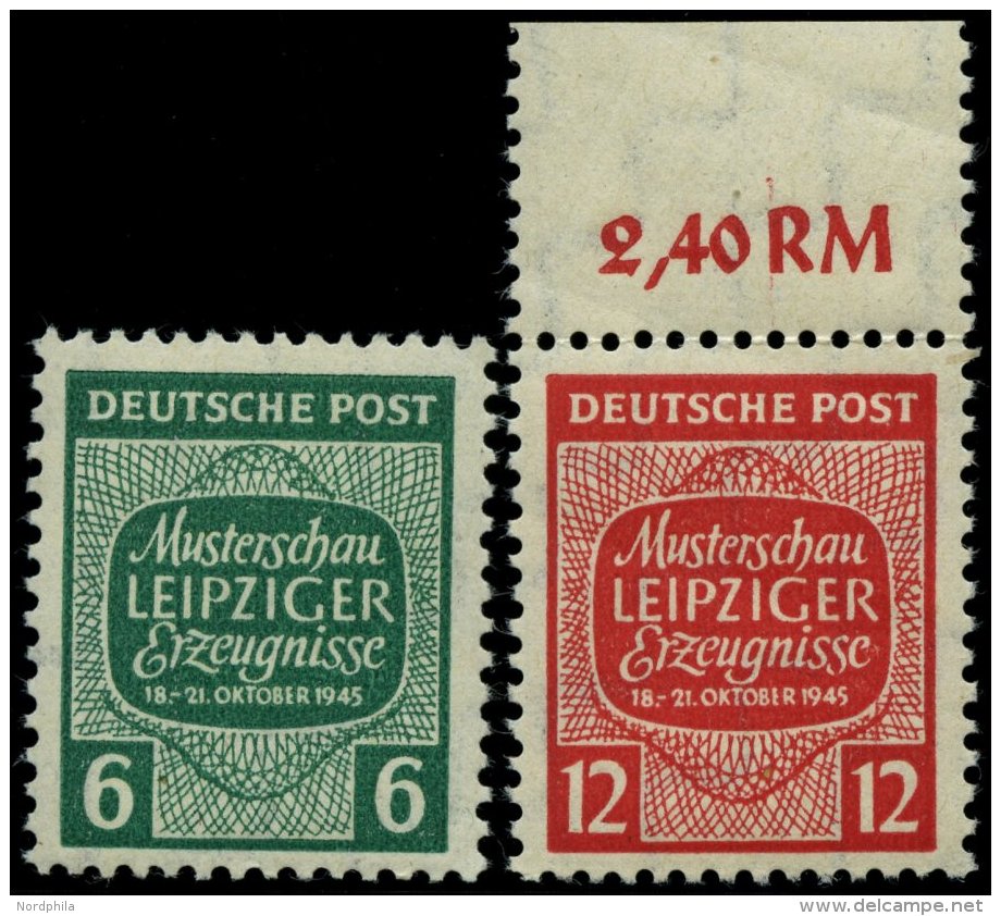 WEST-SACHSEN 124/5X **, 1945, Musterschau, Wz. 1X, Pracht, Mi. 70.- - Autres & Non Classés