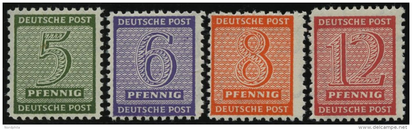 WEST-SACHSEN 120-23X **, 1945, Versuchszähnung, Prachtsatz, Mi. 80.- - Autres & Non Classés