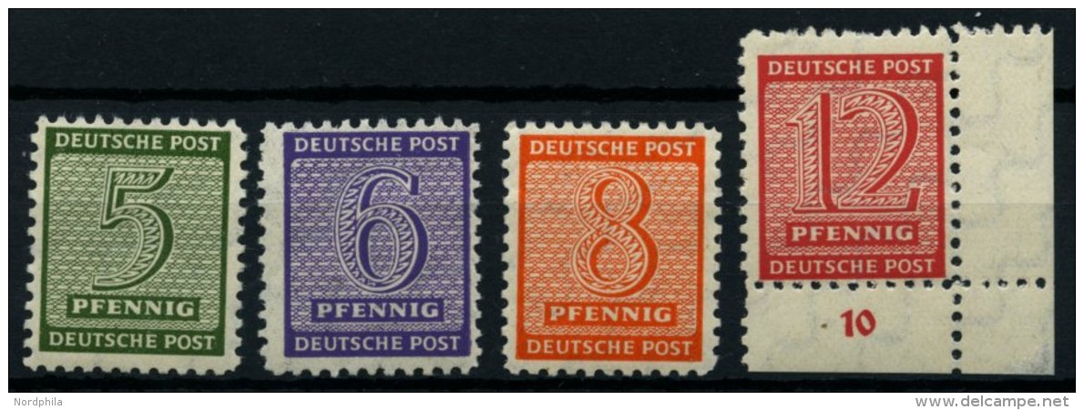 WEST-SACHSEN 120-23X **, 1945, Versuchszähnung, Prachtsatz, Gepr. Dr. Jasch, Mi. 80.- - Autres & Non Classés