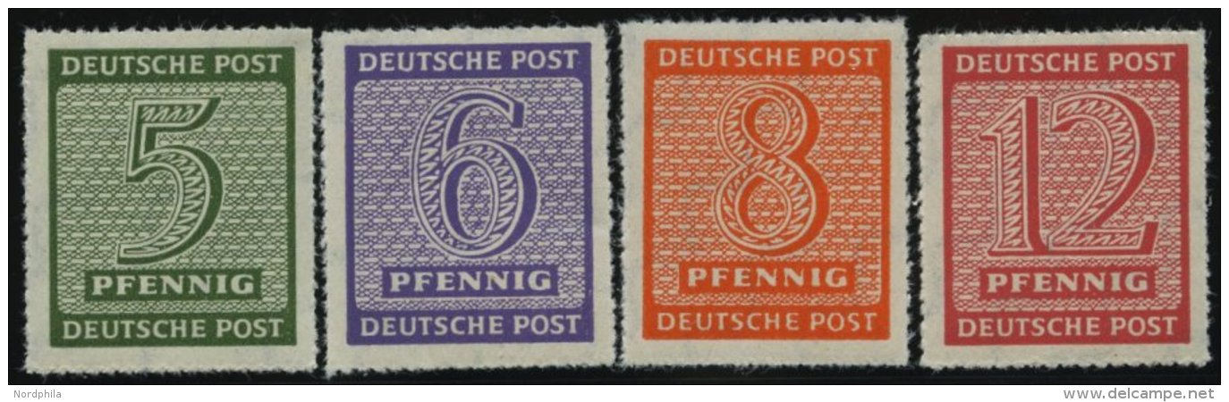 WEST-SACHSEN 116-19DX **, 1945, Roßwein, Durchstochen 16, Wz. X, Prachtsatz, Gepr. Ströh, Mi. 100.- - Autres & Non Classés