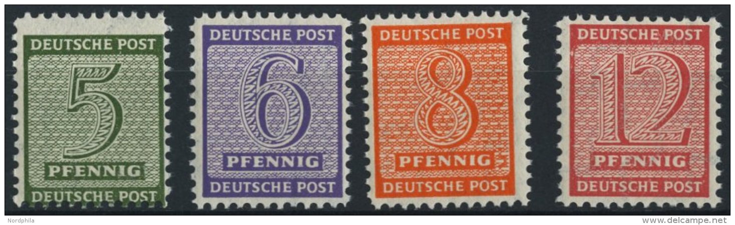 WEST-SACHSEN 116-19BX **, 1945, Roßwein, Gezähnt L 111/4:111/2, Wz. 1X, Prachtsatz, Gepr. Ströh/Dr. Jasc - Autres & Non Classés