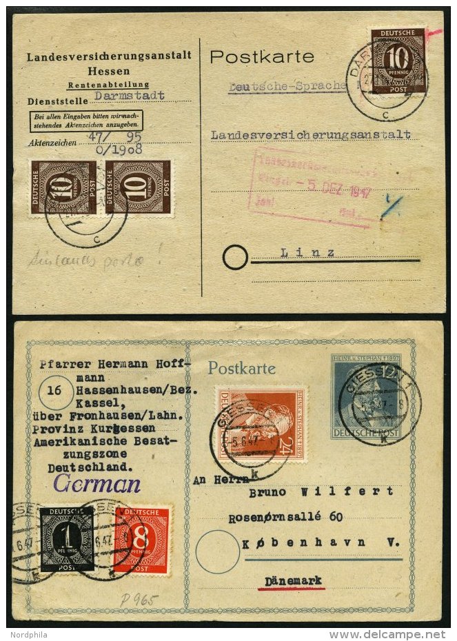 ALLIIERTE BES. 1946-48, 11 Verschiedene Belege Auslandspost, Meist Pracht, Besichtigen! - Autres & Non Classés