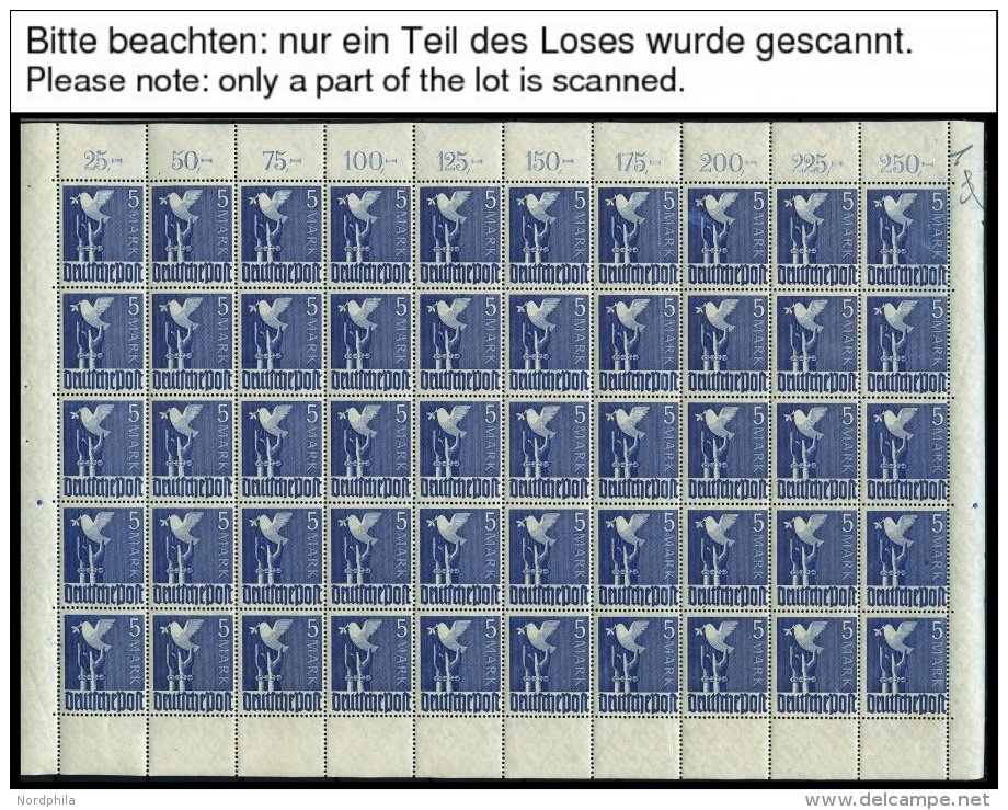 ALLIIERTE BES. 943-62 **, 1947, II. Kontrollausgabe, Partie Bogen- Und Bogenteile, Dabei 90 Komplette Sätze, Pracht - Autres & Non Classés