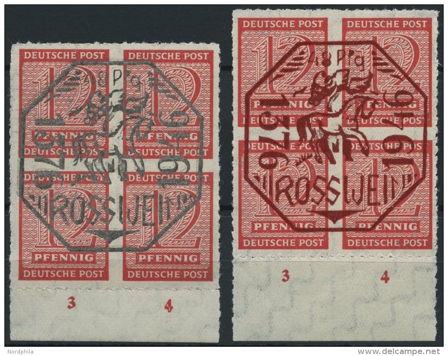 ROSSWEIN 1/2 **, 1946, 570 Jahre Roßwein, Pracht, Mi. 100.- - Postes Privées & Locales