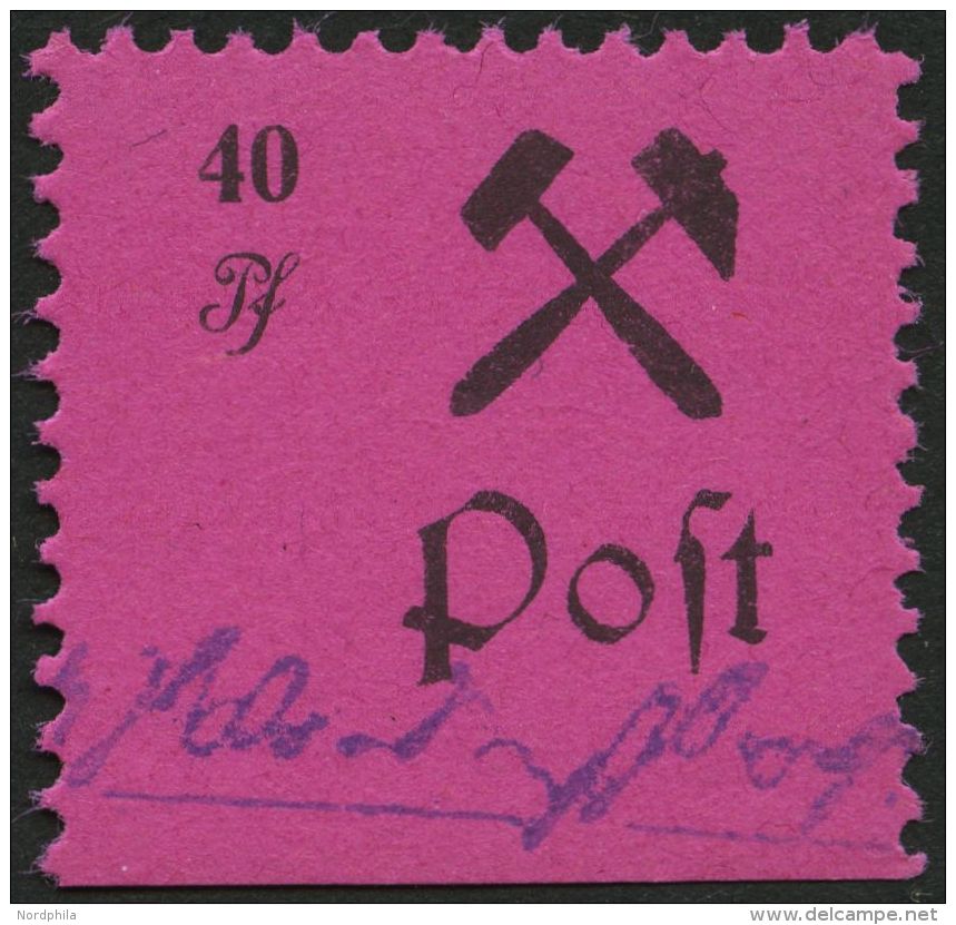 GROSSRÄSCHEN 27IV **, 1945, 40 Pf. Schwarz Auf Lila, Type IV, Pracht, Mi. 200.- - Autres & Non Classés