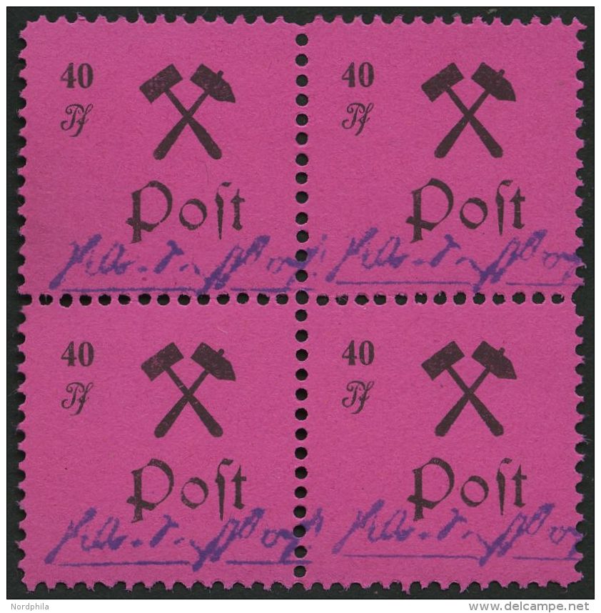 GROSSRÄSCHEN 25-27aI VB **, 1945, 12 - 40 Pf., Type I, In Viererblocks, Pracht, Mi. 760.- - Autres & Non Classés