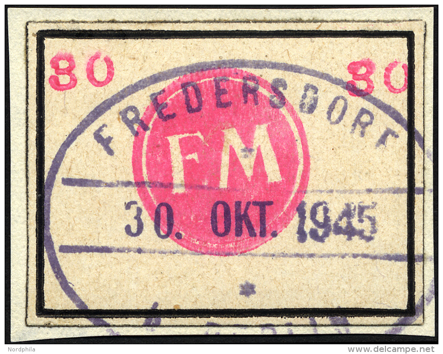 FREDERSDORF Sp 250 BrfStk, 1945, 30 Pf., Rahmengröße 38x28 Mm, Kleine Wertziffern, Mit Stempel Vom 30. Oktobe - Postes Privées & Locales