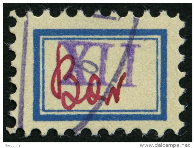 FREDERSDORF Sp 104bz O, 1945, XII Pf., Rahmengröße 14x9.5 Mm, Wertziffer Bläulichviolett, Mit Signum, Kr - Postes Privées & Locales