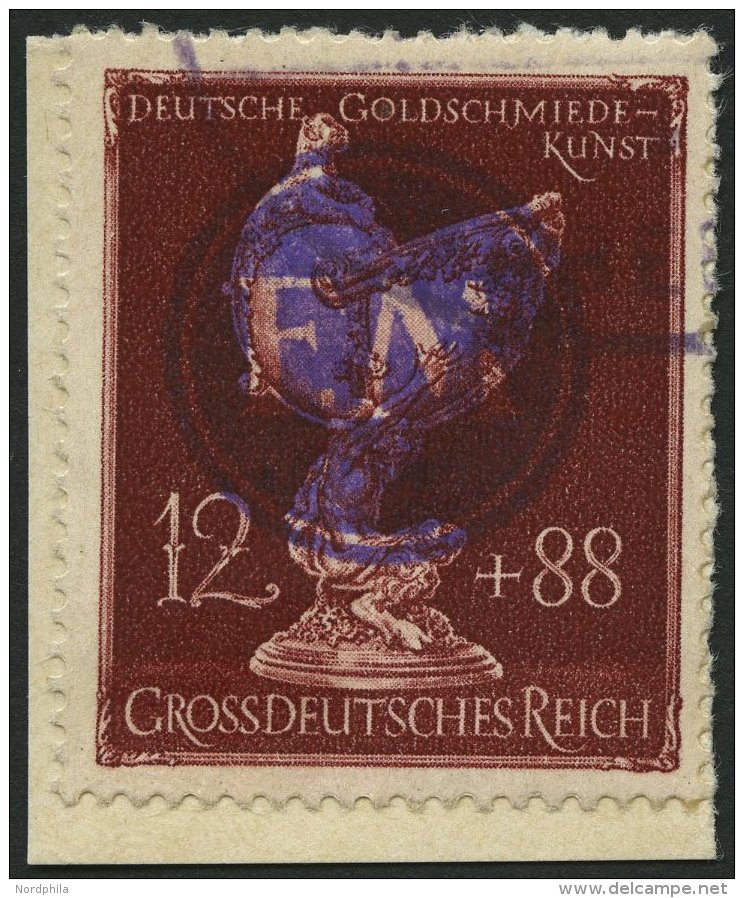 FREDERSDORF F 903 BrfStk, 1945, 12 Pf. Goldschmiedekunst Auf Knappem Briefstück, Pracht, Signiert U.a. I. Sturm - Postes Privées & Locales