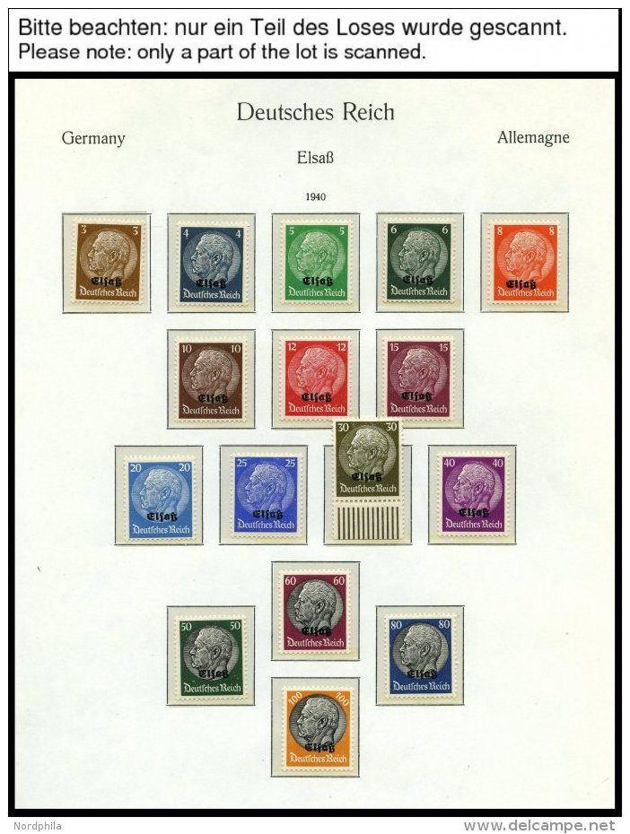 SAMMLUNGEN U. LOTS *,**,o , Ungebrauchte Sammlung Mit Elsaß, Lothringen, Luxemburg Und Ukraine, Dazu Elsaß G - Occupation 1938-45