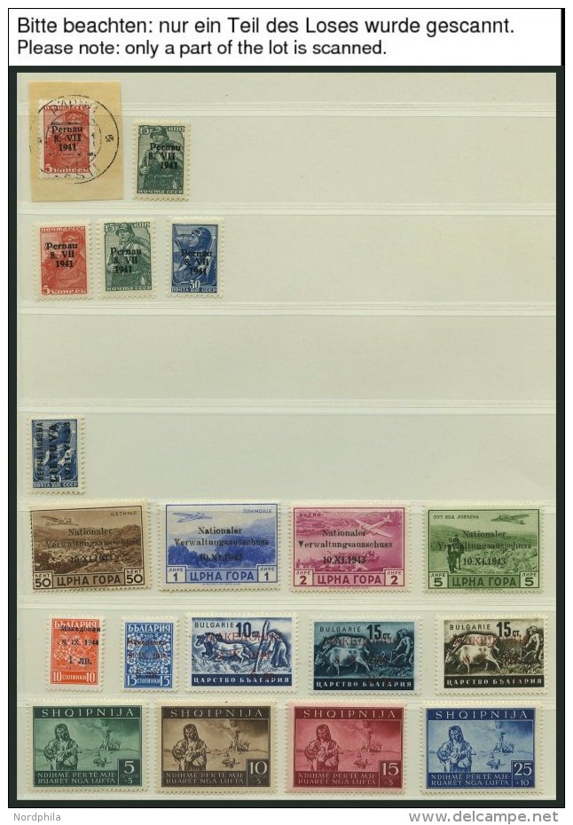 SAMMLUNGEN U. LOTS O,BrfStk,**, *, überwiegend Gestempelte Sammlung Bes.Geb.II Von 1939-45, U.a. Mit Elsaß, K - Occupation 1938-45