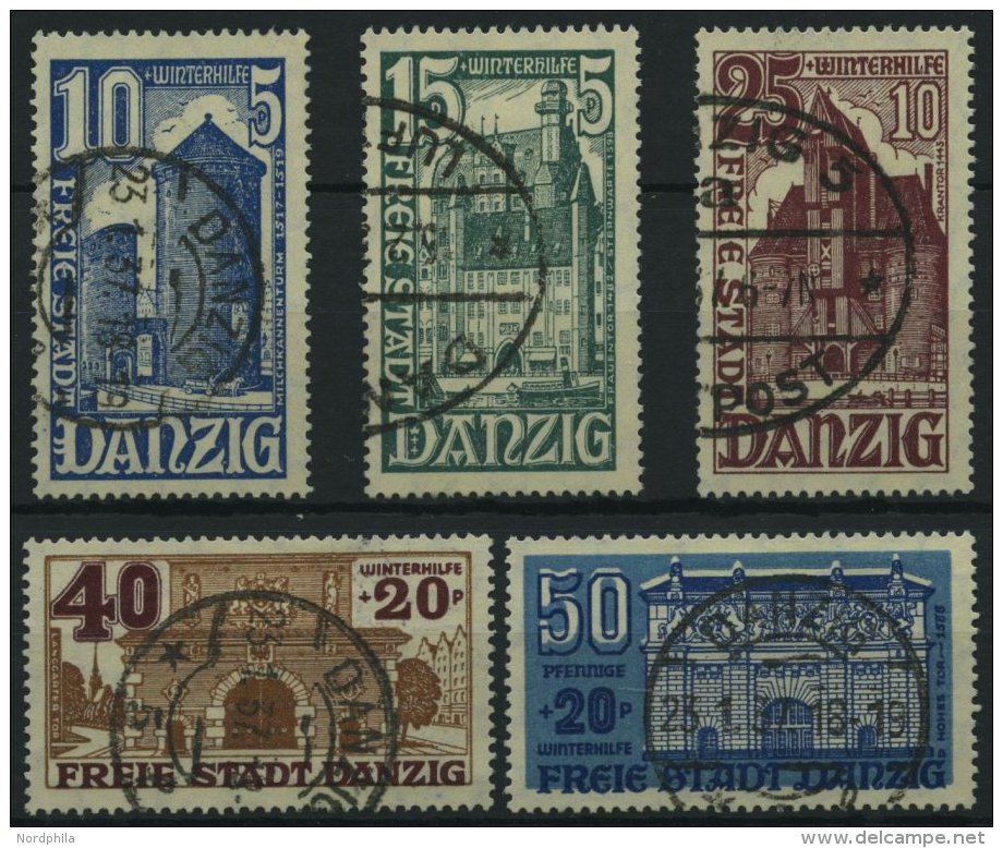 FREIE STADT DANZIG 262-66 O, 1936, Bauwerke, Prachtsatz, Mi. 60.- - Other & Unclassified