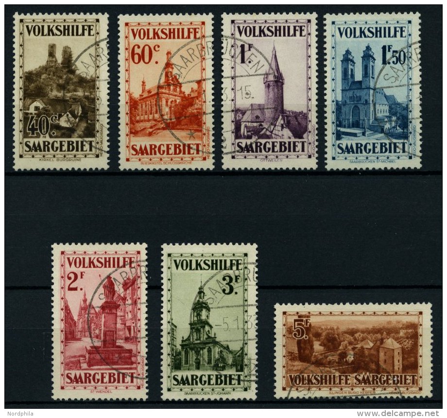 SAARGEBIET 161-67 O, 1932, Volkshilfe, Prachtsatz, Gepr. Hoffmann BPP, Mi. 800.- - Autres & Non Classés