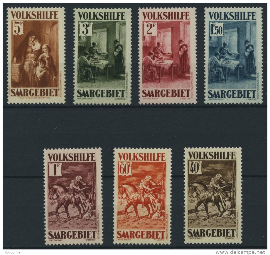 SAARGEBIET 151-57 **, 1931, Volkshilfe, Prachtsatz, Mi. 650.- - Otros & Sin Clasificación