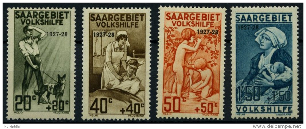 SAARGEBIET 122-25 **, 1927, Volkshilfe, Prachtsatz, Mi. 160.- - Autres & Non Classés