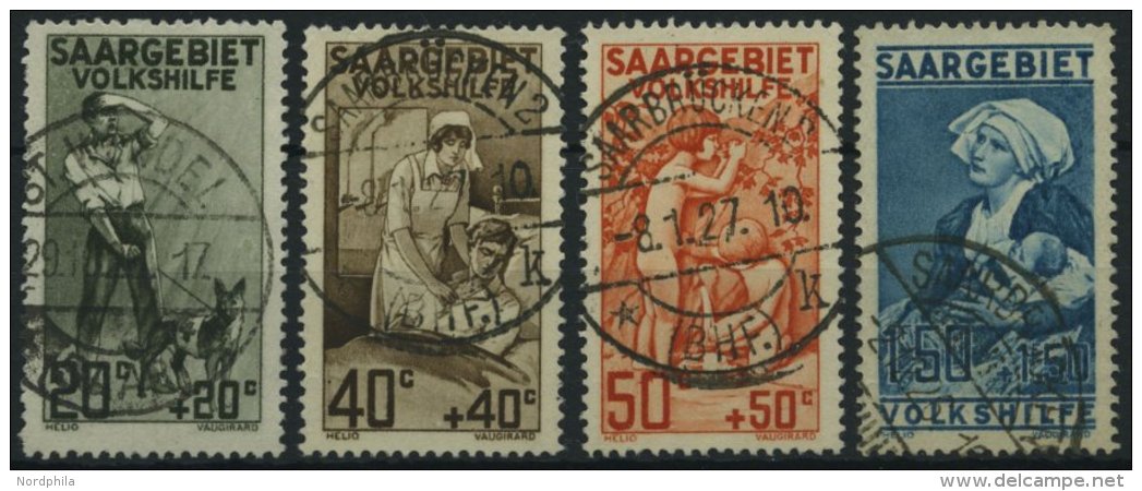 SAARGEBIET 104-07 O, 1926, Volkshilfe, Prachtsatz, Gepr. Geigle, Mi. 130.- - Autres & Non Classés