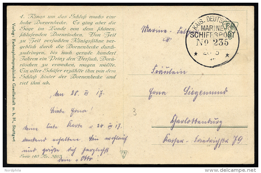 MSP VON 1914 - 1918 235 (2. Halbflottille Der Handelsschutzflottille), 28.3.1917, Feldpost-Künstlerkarte Nach Charl - Maritime