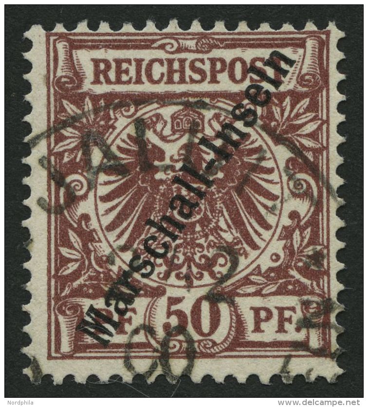 MARSHALL-INSELN 6II O, 1899, 50 Pf. Berliner Ausgabe, Pracht, Fotoattest Jäschke-L. - Marshall