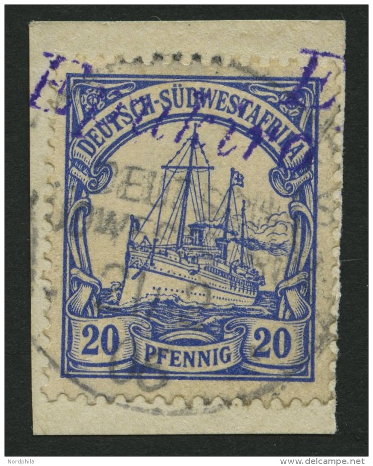 DSWA 14 BrfStk, EPUKIRO Auf Kleinem Briefstück Mit 20 Pf. Violettultramarin, Pracht - Sud-Ouest Africain Allemand