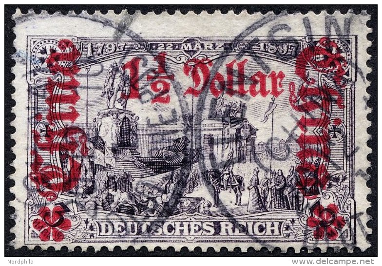 DP CHINA 36A O, 1905, 11/2 D. Auf 3 M., Ohne Wz., Gezähnt A, üblich Gezähnt Pracht, Mi. 150.- - Chine (bureaux)