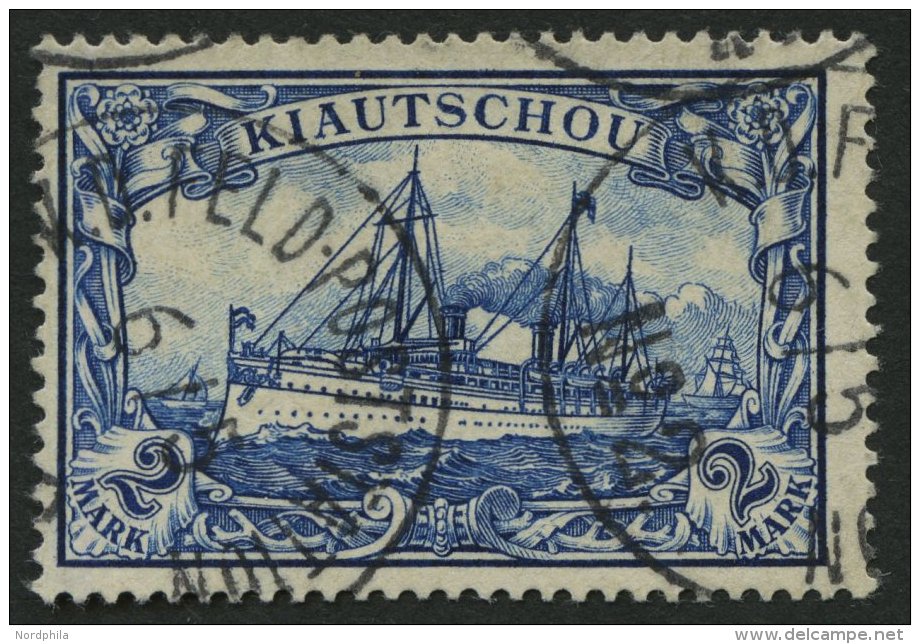 DP CHINA P VIl O, Petschili: 1901, 2 M. Kiautschou, Stempel K.D. FELD-POSTSTATION No. 2, Pracht, Fotoattest Jäschke - Chine (bureaux)