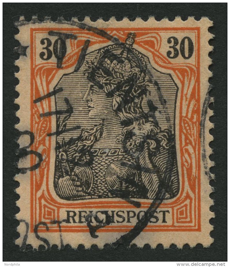 DP CHINA P Ve O, Petschili: 1900, 30 Pf.Reichspost, Stempel TIENTSIN *a, Pracht, Signiert Starauschek, Mi. 320.- - Chine (bureaux)