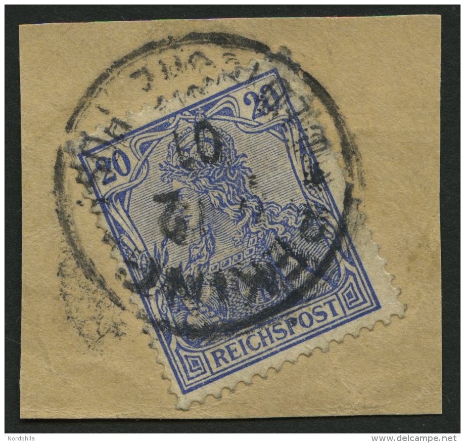 DP CHINA P Vd BrfStk, Petschili: 1900, 20 Pf. Reichspost, Stempel PEKING, Feinst (ein Paar Stumpfer Zähne), Mi. 140 - Chine (bureaux)