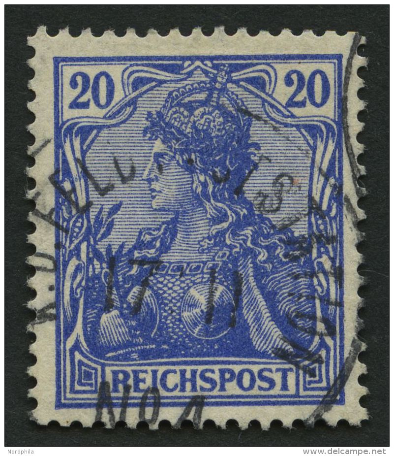 DP CHINA P Vd O, Petschili: 1900, 20 Pf. Reichspost, Stempel K.D. FELD-POSTSTATION No. 4, Pracht, Signiert, Mi. 140.- - Chine (bureaux)