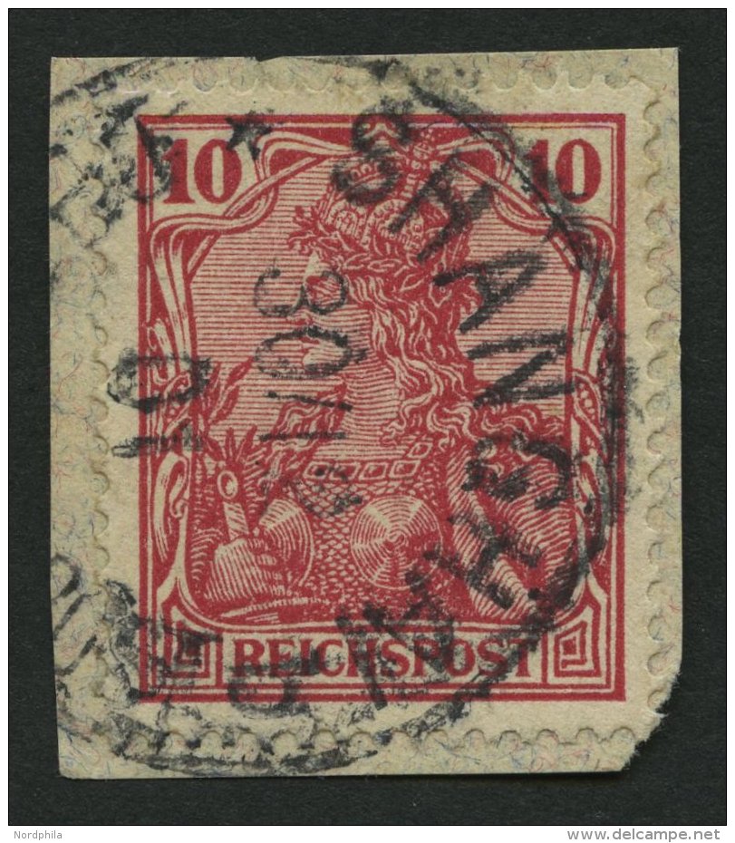 DP CHINA P Vc BrfStk, Petschili: 1900, 10 Pf. Reichspost, Stempel SHANGHAI DP *b, Prachtbriefstück - Chine (bureaux)