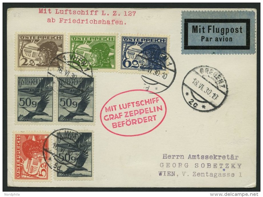 ZULEITUNGSPOST 67 BRIEF, Österreich, 1930, Fahrt Nach Vorarlberg, Prachtkarte - Zeppelins