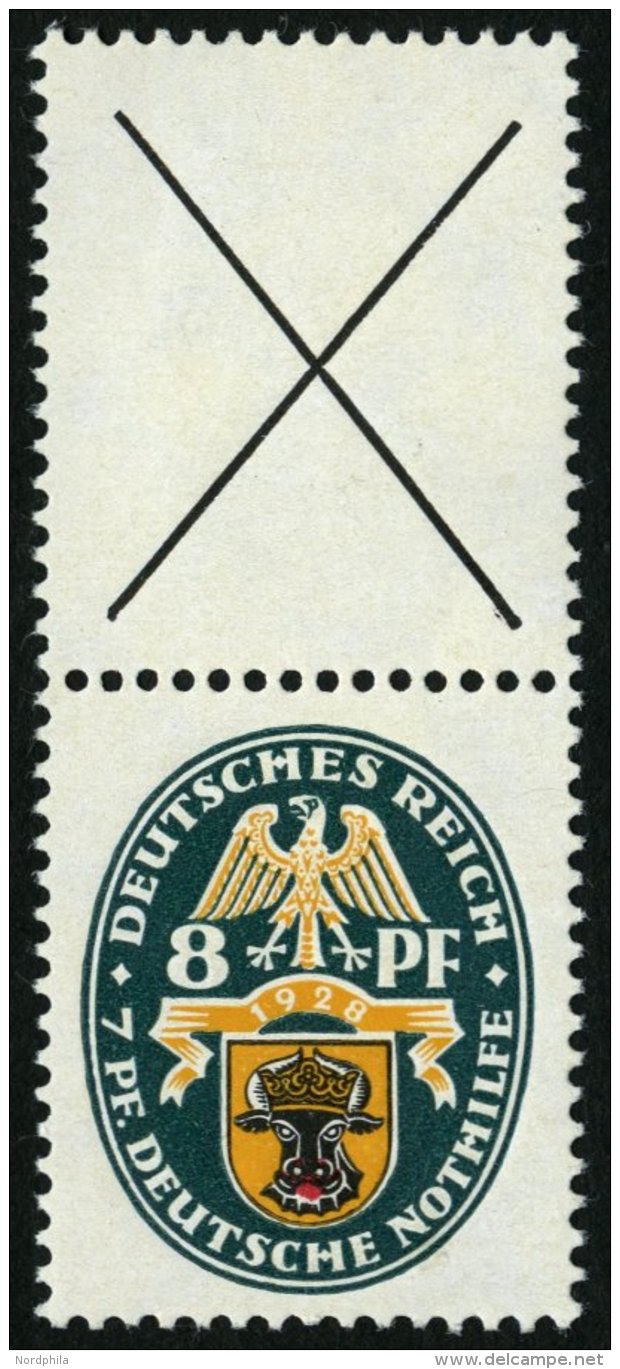 ZUSAMMENDRUCKE S 56 *, 1928, Nothilfe X + 8, Fast Postfrisch, Pracht, Mi. 1100.- - Se-Tenant