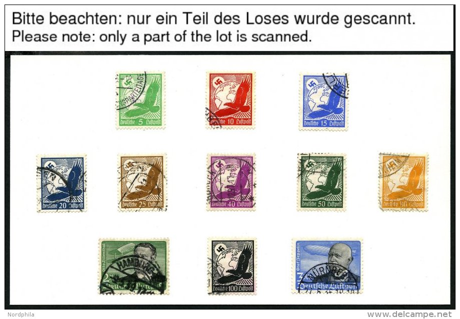 LOTS O, 1933-43, Partie Verschiedener Kompletter Mittlerer Ausgaben, Fast Nur Prachterhaltung, Mi. 490.- - Oblitérés