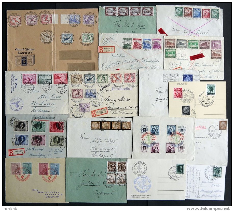 LOTS 1924-44, Partie Von 48 Belegen, Dabei Einige Bessere, Fundgrube, Besichtigen! - Altri & Non Classificati