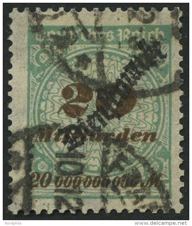 DIENSTMARKEN D 87 O, 1923, 20 Mrd. M. Opalgrün, Pracht, Gepr. Peschl, Mi. 200.- - Service