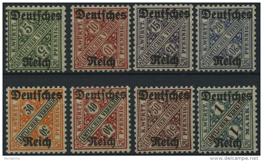 DIENSTMARKEN D 57-64 **, 1920, Amtlicher Verkehr, Prachtsatz, Mi. 70.- - Service