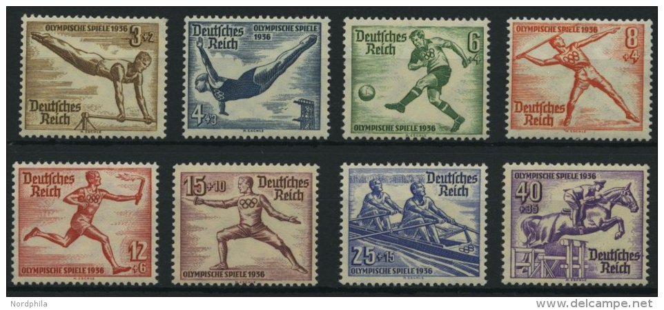 Dt. Reich 609-16 **, 1936, Olympische Spiele, Prachtsatz, Mi. 140.- - Oblitérés