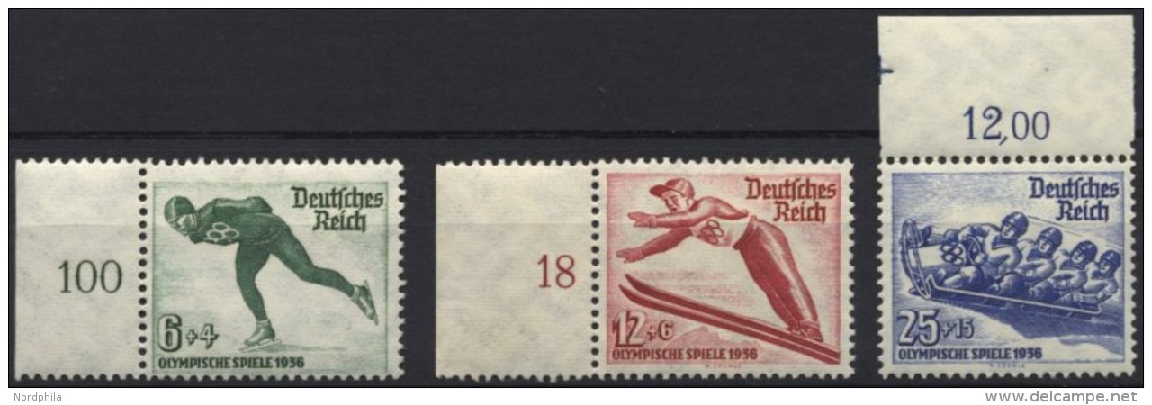 Dt. Reich 600-02 **, 1935, Olympische Winterspiele, Prachtsatz, Mi. 65.- - Oblitérés