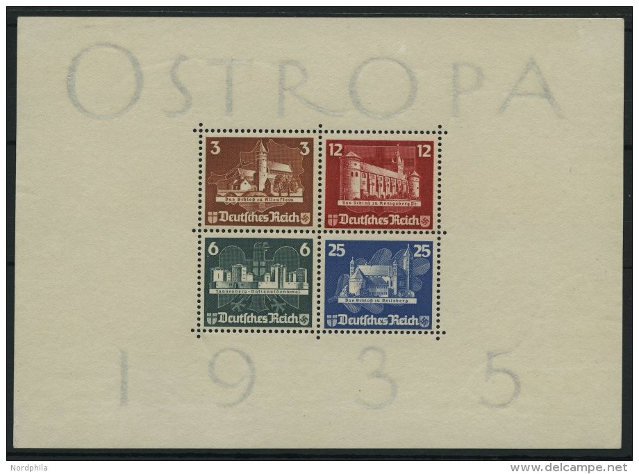 Dt. Reich Bl. 3 (*), 1935, Block OSTROPA, Ohne Gummi, Pracht, Mi. 1100.- - Oblitérés