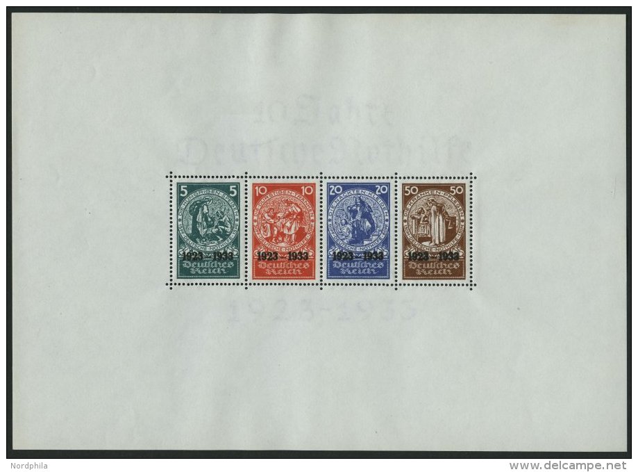 Dt. Reich Bl. 2 **, 1933, Block Nothilfe, Originalgröße, Postfrisch, Pracht, Mi. 6000.- - Oblitérés