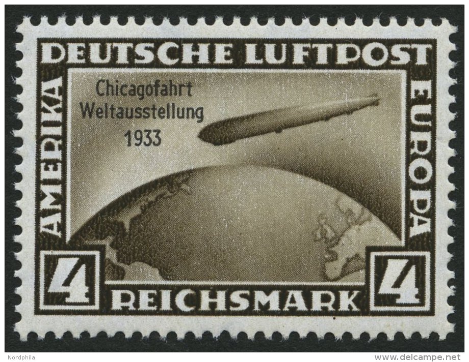 Dt. Reich 498 **, 1933, 4 RM Chicagofahrt, Pracht, Mi. 300.- - Oblitérés