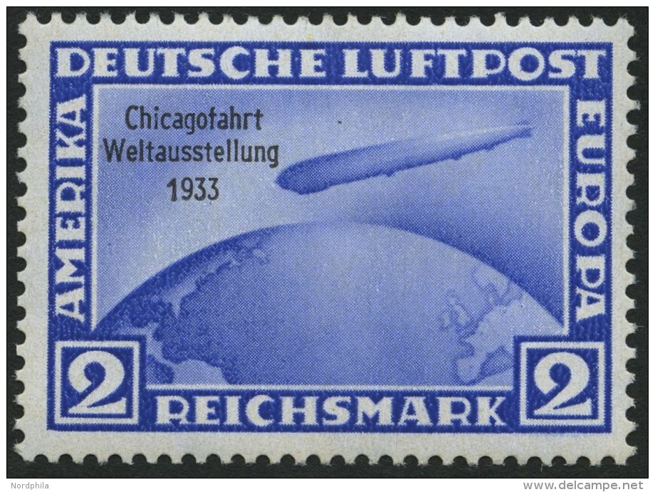 Dt. Reich 497 **, 1933, 2 RM Chicagofahrt, Pracht, Mi. 300.- - Oblitérés