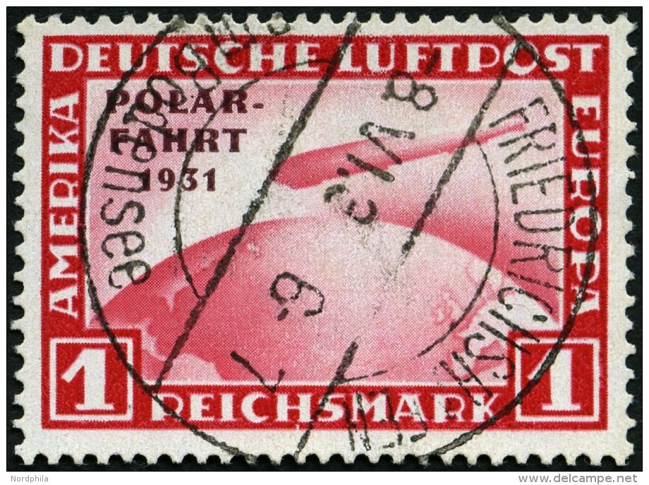 Dt. Reich 456 O, 1931, 1 RM Polarfahrt, Pracht, Mi. 140.- - Oblitérés