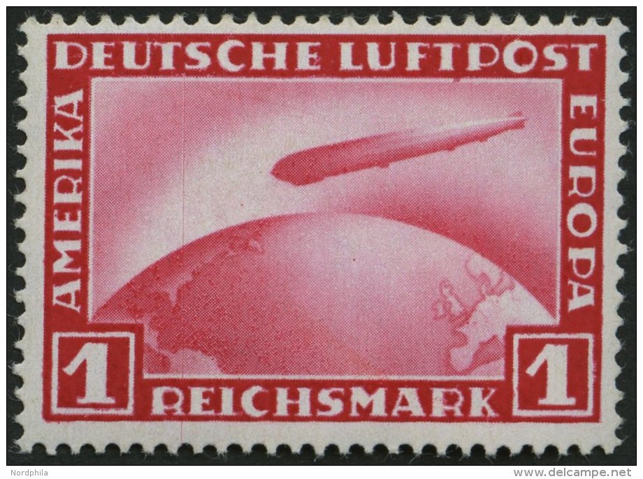 Dt. Reich 455 **, 1932, 1 RM Graf Zeppelin, Pracht, Mi. 100.- - Oblitérés