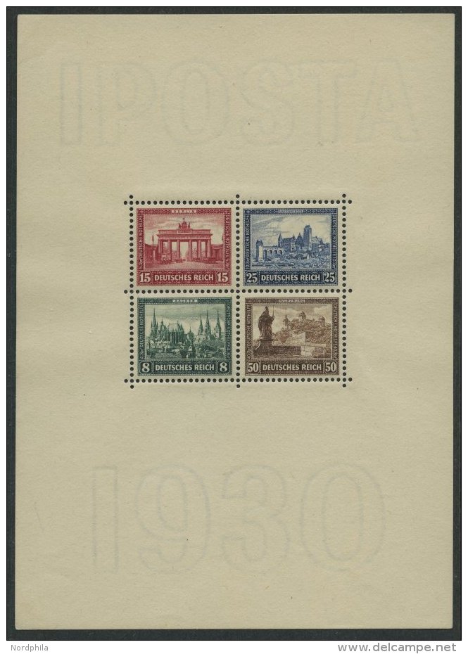 Dt. Reich Bl. 1 **, 1930, Block IPOSTA, Pracht, Mi. 1600.- - Oblitérés