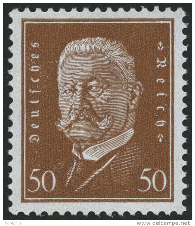 Dt. Reich 420 **, 1928, 50 Pf. Hindenburg, Pracht, Gepr. Schlegel, Mi. 140.- - Oblitérés