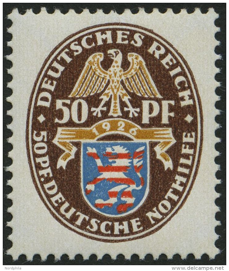 Dt. Reich 401X **, 1926, 50 Pf. Nothilfe, Wz. Stehend, Pracht, Mi. 180.- - Oblitérés