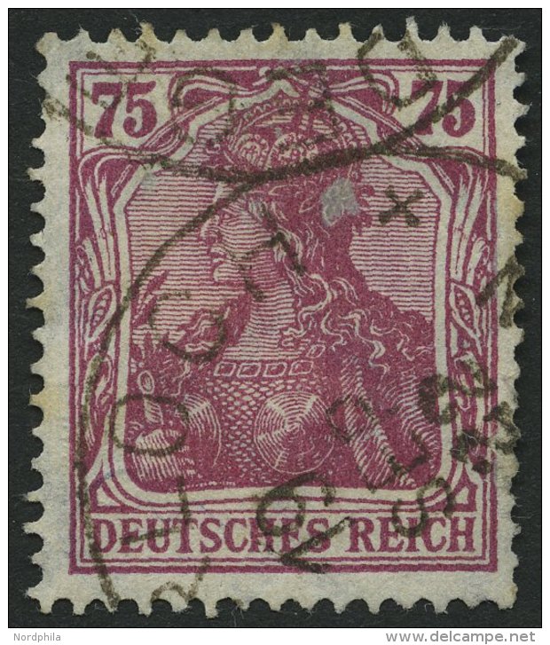 Dt. Reich 197b O, 1922, 75 Pf. Rosalila, Feinst (kleine Zahnmängel), Gepr. Winkler, Mi. 180.- - Oblitérés