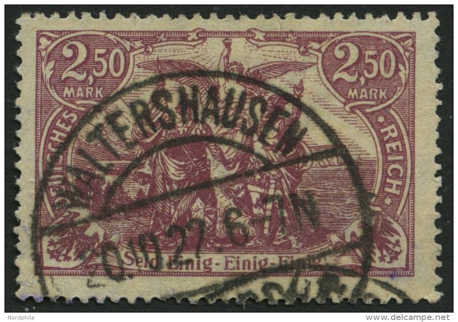 Dt. Reich 115d O, 1920, 2.50 M. Dunkelpurpur (helle Nuance), Normale Zähnung, Pracht, Gepr. Schulze, Mi. 250.- - Oblitérés