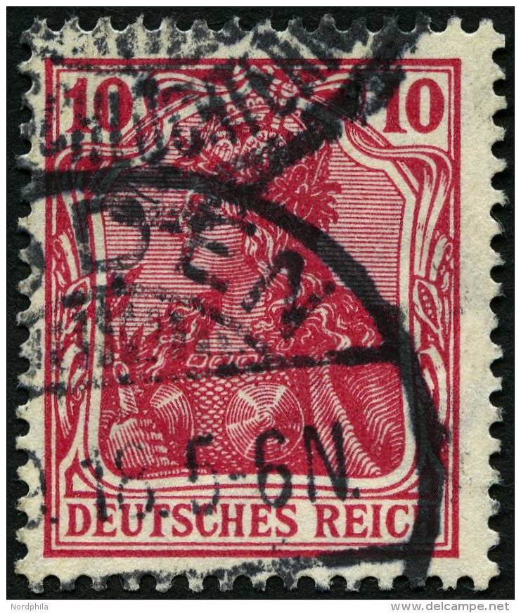 Dt. Reich 86IId O, 1915, 10 Pf. Karmin Kriegsdruck, Pracht, Gepr. Jäschke-L., Mi. 110.- - Oblitérés